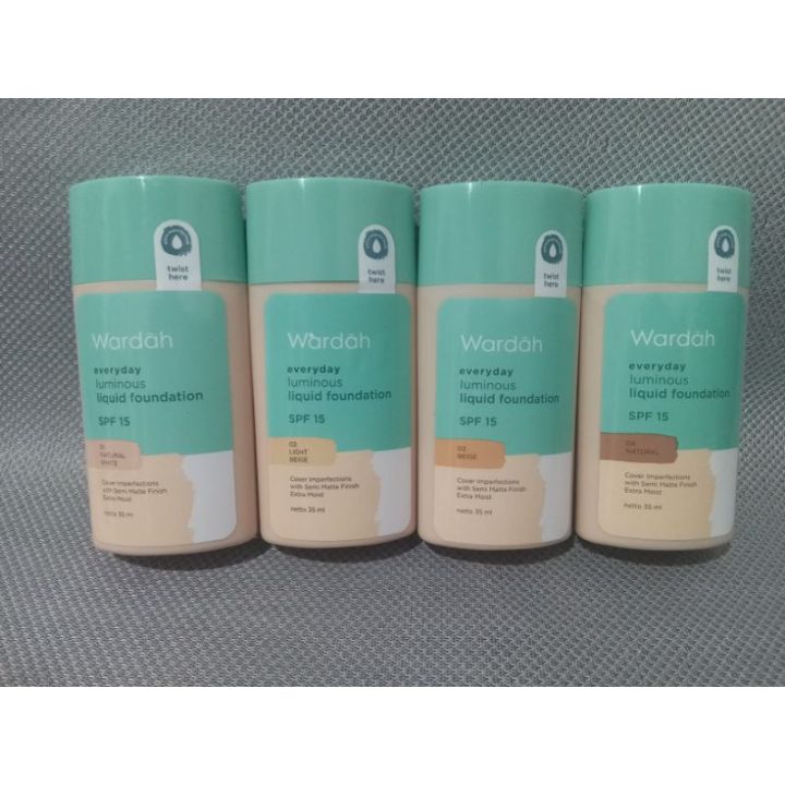 Wardah Everyday Luminous Liquid Fondation Spf 15 Warna Natural
