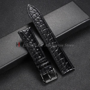 Crocodile Pattern Design Leather Watch Strap 12/14/16/18/19/20/21/22/24mm Soft Watch Band Casual Men Women Business Wrist Bands