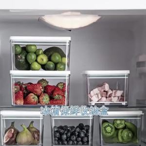 BPA-Free Plastic Food Storage Containers with Lids Kitchen Organizer for Pantry Fridge & Freezer Vegetables Leftovers Stackable