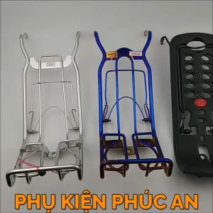 Baga trước xe Sirius RC xăng cơ gác baga giữa treo đồ nhựa inox titan 7 màu