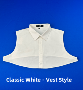 Mens Cotton Shirt Collar Half-length Fake Collar Pure Color Business Formal Shirt Accessory Versatile Spring Autumn Winter Wear