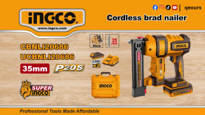 INGCO 20V CORDLESS BRAD NAILER | CBNLI20686