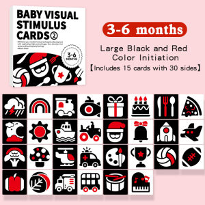 Large Size Vision Cards Montessori 0-12Month Baby Black and White High Contrast Stimulate Newborn Visual Early Learning Kids