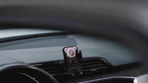 15W Universal Car Wireless Charger Mount Auto-Sensing Electric Telescopic 360° Rotating Ambient Light for iPhone/Samsung/Cars