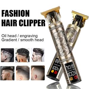 2026 Top Selling T9 Professional Cordless Hair Clipper USB Electric Vintage Hair Cutting Machine Portable Carving Trimmer Shaver