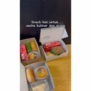 Snack Box Tebal 12x12 / 12x14 / 12x16 / 15x15 Dus Kue Kraft Coklat Lembaran Per Ball Medan