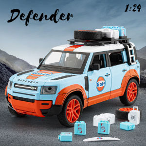 1:24 Scale Defender Alloy Car Model Diecast Car Sound Light Car Lovers Collection Kids Birthday Gift Metal Boys Toys