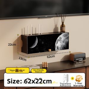 ZEDUO | Decorative Router Organizer for Wall Mount with No-Drill Installation