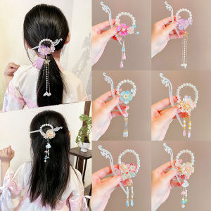 Kids Antique Hair Accessories Headdress for Han Chinese Clothing Girl Coiled Hair Hairpin National Style Hairpin New Arrival Little Girl Bun Hair Clip