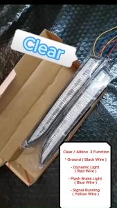 Perodua Myvi SE2 - Rear Bumper Reflector Light Bar Albino Red Safety Brake Light Bar Lampu Malam ( Myvi Icon Advance 2008 - 2010 ) SE 2 Clear White Albino Myvi reflector