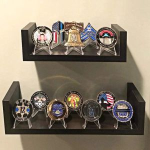 【Free Shipping】5Pcs Collectibles Coin Display Stand / Transparent Plastic Easel Medal Badge Holder / Card Display Show Stand Jewellery Stand Holder