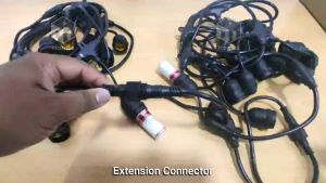 Outdoor Weatherproof IP65 Wire String Light 100Meter with 200Holder 5meter IP65 Weatherproof E27 Holder Outdoor Garden