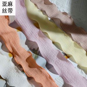 Valentines Day Folded Ribbon with Pleats Fish Tail Satin Butterfly Knot Flower Art Gift Box Packaging DIY Home Fabric