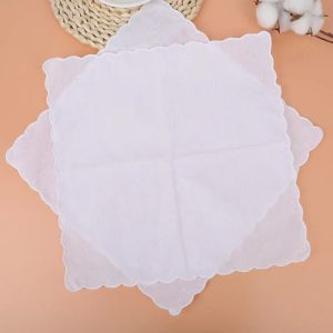 Khăn Tay Trắng Cotton Nguyên Chất 30cm Phong Cách Cổ Điển Dùng Để Trang Trí Cho Trẻ Em Đi Học Khăn Tay Cotton Nguyên Chất Dùng Để Vẽ