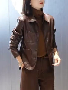 QINGNAER | Retro Design Leather Jacket
