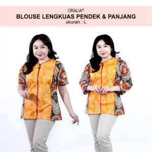 Blouse Batik Big Size LD 140 Wanita Atasan Batik Jumbo L-XL-2L-3L-4L-5L-6L-7L Model Blus Jumbo Kerja Batik / Atasan Big Size Kerja Kantor Wanita / Pakaian Seragam Batik Kekinian Formal Super Big Wanita / Blus Batik Bahan Katun Terkini Modern Kasual