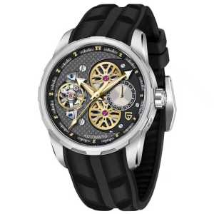 Đồng Hồ Cơ Pagani Design 2025 Tourbillon Nam Kính Sapphire Chống Nước 100M Máy Lộ Cơ Dây Cao Su