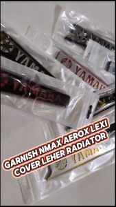 GARNISH COVER LEHER RADIATOR TWO TONE YAMAHA NMAX LEXI AEROX BLACK SERIES