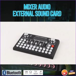 COD Woopower Mixer USB Sound Card Amplifier Bluetooth Live Broadcast F8 / Mixer Elektronik Multifungsi