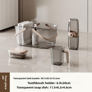 MONLEYTA | Student Dormitory Use Thick Plastic Transparent Basin Laundry Bucket