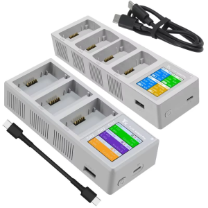 Bộ Sạc Đa Năng DJI Mini 3 Pro 4 Pro Với Màn Hình Hiển Thị Kỹ Thuật Số Sạc Nhanh Thông Minh Cho 2 Pin Bộ Phụ Kiện Máy Bay Không Người Lái