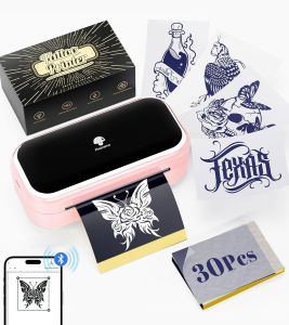 Phomemo TP31 Wireless Portable Tattoo Stencil Printer with 30pcs Transfer PaperGreat For Artists & Beginners