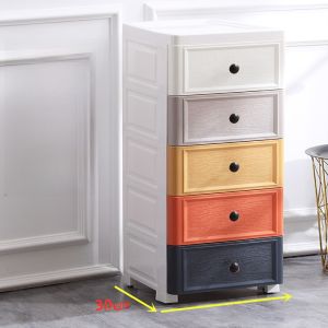 Large 46cm Drawer Style Storage Box Childrens Clothes Toys Organizer Kitchen Bathroom Multi-layer Home Use Storage Cabinet