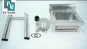 KT WARE Stainless Steel Single Bowl Sink with Stand sinki berkaki steel L60 x W60 x H80cm