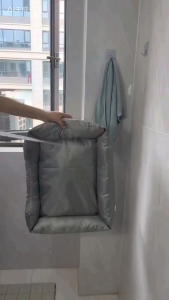 างง่าย💦 ไร้ขนติด! ผ้าเกรดพรีเมี่ยม + กันลื่น (สีเทาเข้ม/สีโกลด์)