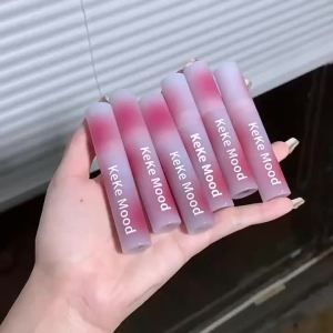 Lip Glaze Wajah Cermin Indah Tahan Lama Non Stick Cup Water Gloss Glasir Bibir Glasir Merah Muda Romantis 🌹Tamia