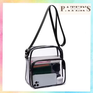 Paters OLS Plastic Kama Transparent Sling Bag For Men And Women PVC Made Procuct With Adjastable Strap