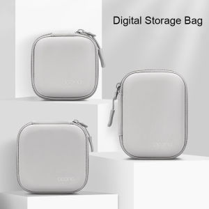 Huife Portable Mini Hard Shell Digital Gadgets Pouch Leather EVA Data Cable Storage Bag for Earphone Charger U Disk Travel Organizer