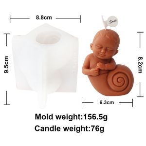 3D Lovely Girl and Boy Silicone Candle Mold Lavender Flower in Hand Plaster Sculpture Wax Mould Resin Clay Home Desk Decor Gift