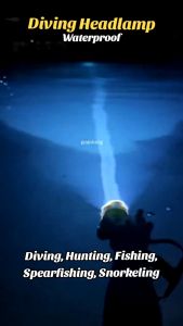 Emika Choice Super Bright 100m Diving Head Lamp Lampu Suluh Kepala Rechargeabl Waterproof Flashlight