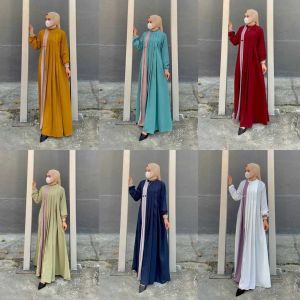 Bajuku Tren Gamis Pesta Armani Premium Wanita Muslimah Abaya Terbaru Model Panjang Wudhu Maxi Dress Terbaru
