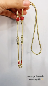 สร้อยคอสุโขทัยลงยา 18K เกรดพรีเมียม หรูหรา สวยงาม เสริมดวงและโชคลาภ A4-P196