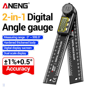 ANENG | ANENG RC01 Digital Angle Gauge Detector 2-in-1 High Accuracy Multifunction Scale for Woodworking Measurement
