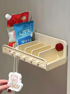 Innovative Kitchen Spice Rack Multi-Functional Wall-Mounted No-Drilling Required Storage Shelf Stainless Steel Organizer