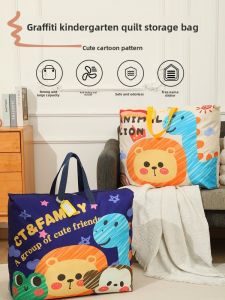 MONLEYTA | Childrens Winter Quilt Storage Bag Nursery Entrance Supplies Clothing Luggage Bag Quilt Cover Handheld Oxford Fabric Bag
