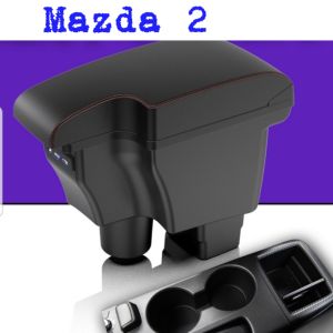 Mazda 2 center armrest console box with front USB charging ports