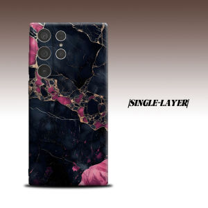 Magenta Kintsugi Marble For Samsung Galaxy S26 S25 S24 A56 A36 Dual Layer Luxury Fashion Full Lens Protective Case