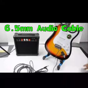 【3M/6M 】แจ็ค6.35มม. ถึง6.35มม. 1/4 "สายไมโครโฟนสายกีตาร์ Mono Angle Head Audio Aux Cable Adapter Jack สายสัญญาณเสียงกีตาร์คู่