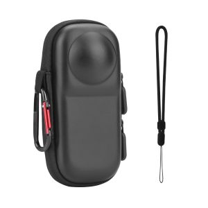 Case for Insta 360 X4 X5 Portable Small Storage Bag Protective Cover Hard Shell Travel Protector with Wrist Strap Carabiner