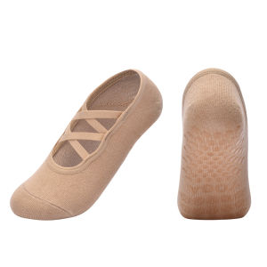 Professional Womens Bandage Pilates Socks Ladies Anti-Slip Backless Yoga Socks Cotton Fitness Workout Ballet Dance Sock