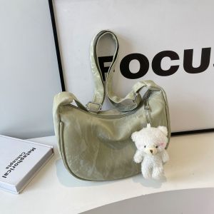 Casual Texture Fabric Dumpling Bag Crossbody Bag Simple Versatile Popular Internet Red Small Bag for Young Adults Daily Use