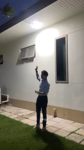 สีลม โคมไฟโซล่าเซลล์ ติดเพดาน รุ่น SCL06 (เปิดได้ 3 แสง)