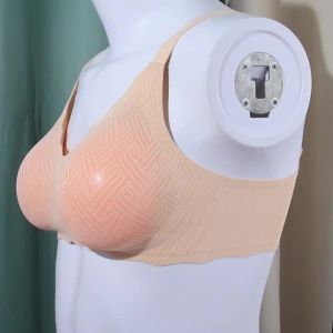 Fake Boobs With Bra Silicone Breast Prosthesis Bra 2-In-1For Crossdresser Transgender Cosplay Post Surgery Change A Cup To E Cup
