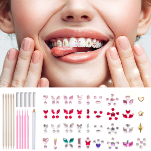 Professional Tooth Gem Kit DIY Crystals Jewelry Kit Fashionable Teeth Gems Kit for Teeth Jewelry Starter