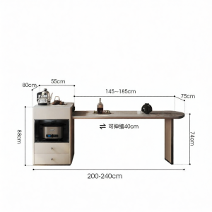 Compact Extensible Kitchen Island Dining Table