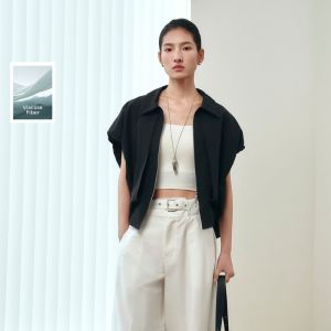 3COLOUR·S | New Summer Turn-down Collar Zipper Vest Outwear